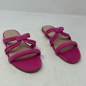 Stuart Weitzman Twist Knot Suede Pink Sandals Excellent Condition Women’s 5
